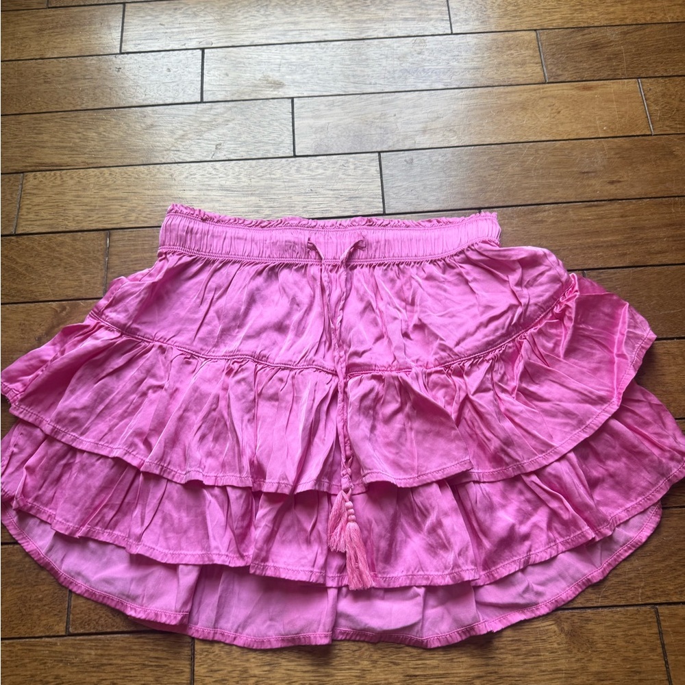 (BOGO) Aerie Bright Pink Tiered Mini Skirt